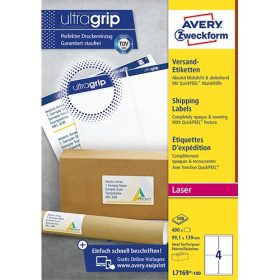   Etikett címke Avery 99,1x139 mm nagyfedőképességű fehér