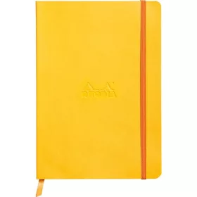   Napló Clairefontaine Rhodiarama A/5 80 lapos vonalas puha fedeles, gumis, nárciszsárga