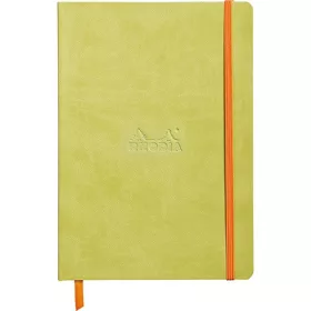   Napló Clairefontaine Rhodiarama A/5 80 lapos ponthálós puha fedeles, gumis, ánizszöld