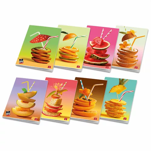 Füzet Pigna Fruits A/4 tűzött 42 lapos kockás