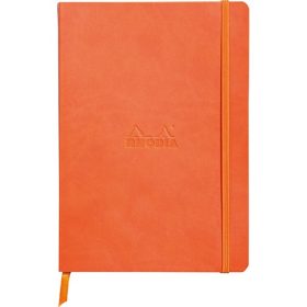   Napló Clairefontaine Rhodiarama A/5 80 lapos vonalas puha fedeles, gumis, mandarinsárga
