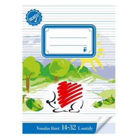   Füzet Ico Süni kisalakú bekötött sulikész vonalas 14-32 1.osztályos
