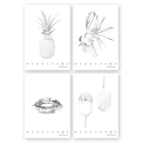 Füzet Pigna Monocromo Silver A/4 tűzött 38 lapos kockás