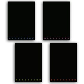   Füzet Pigna Black & Fluo A/4 tűzött 42 lapos kockás margós