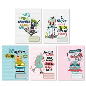 Füzet pd nagyalakú kockás Monsters