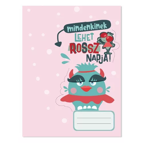 Füzet pd nagyalakú kockás Monsters