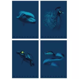 Füzet Pigna Monocromo Blue A/4 tűzött 38 lapos vonalas