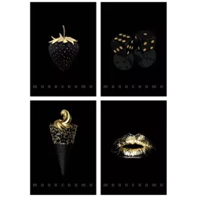 Füzet Pigna Monocromo Gold A/4 tűzött 38 lapos kockás