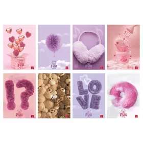 Füzet Pigna Fur Passion A/4 tűzött 50 lapos kockás