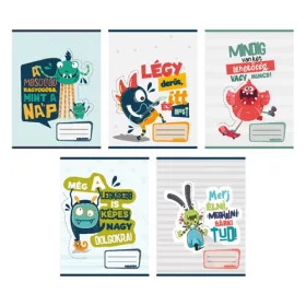 Füzet pd nagyalakú vonalas Monsters