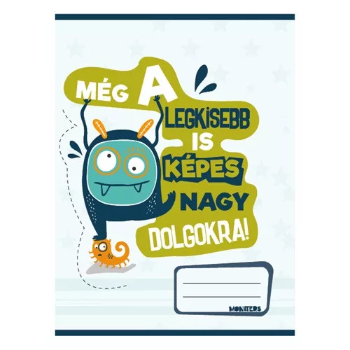Füzet pd nagyalakú kockás Monsters