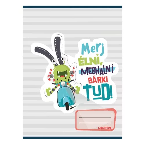 Füzet pd nagyalakú kockás Monsters