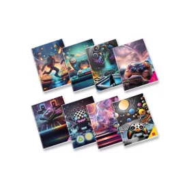   Füzet Pigna Electronic games A/4 tűzött 42 lapos vonalas margós