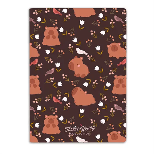 Füzet Forever Young A/6 sima prémium tűzött Capybara