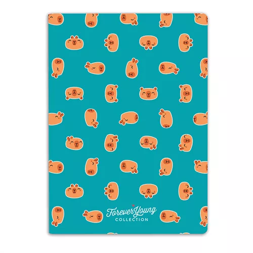 Füzet Forever Young A/6 sima prémium tűzött Capybara