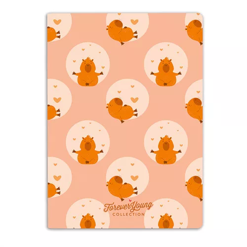 Füzet Forever Young A/6 sima prémium tűzött Capybara