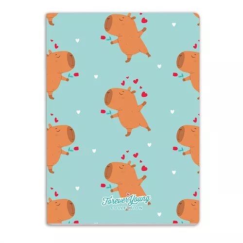 Füzet Forever Young A/6 sima prémium tűzött Capybara