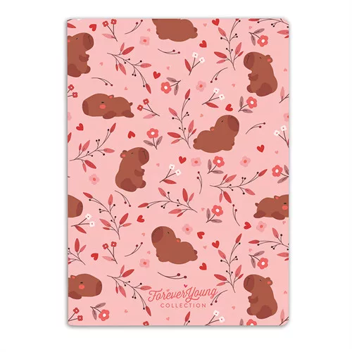 Füzet Forever Young A/6 sima prémium tűzött Capybara