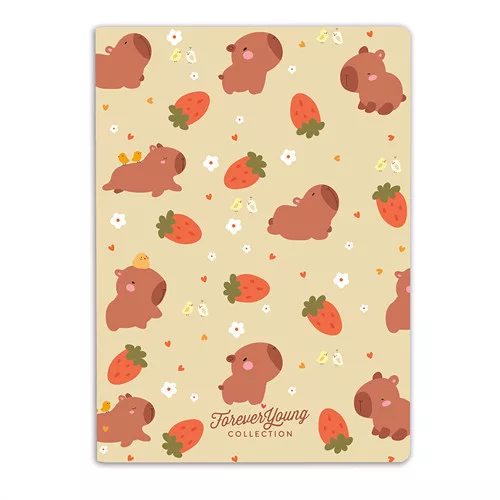 Füzet Forever Young A/6 sima prémium tűzött Capybara