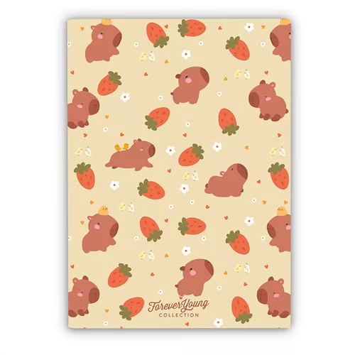 Füzet Forever Young A/4 kockás tűzött Capybara