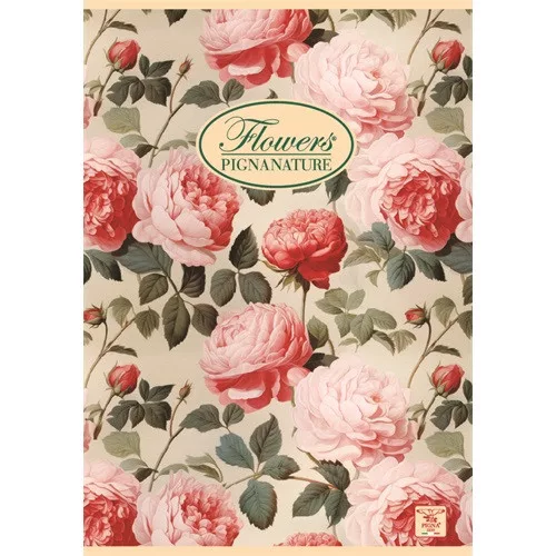 Füzet Pigna Nature Flowers A/4 tűzött 42 lapos kockás
