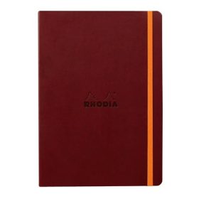   Napló Clairefontaine Rhodiarama A/5 80 lapos ponthálós puha fedeles, gumis, burgundivörös