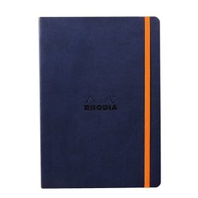   Napló Clairefontaine Rhodiarama A/5 80 lapos ponthálós puha fedeles, gumis, éjkék