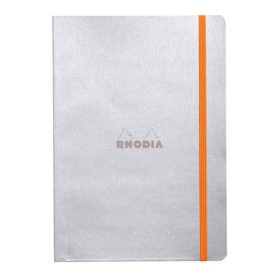   Napló Clairefontaine Rhodiarama A/5 80 lapos ponthálós puha fedeles, gumis, ezüst