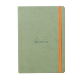   Napló Clairefontaine Rhodiarama A/5 80 lapos ponthálós puha fedeles, gumis, szeladonzöld