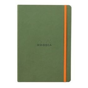   Napló Clairefontaine Rhodiarama A/5 80 lapos vonalas puha fedeles, gumis, zsálya