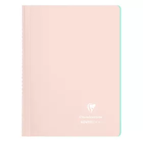   Spirálfüzet Clairefontaine Koverbook Blush A/4 80 lapos PP borítású vonalas púderrózsaszín