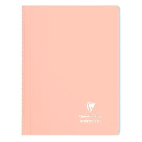   Spirálfüzet Clairefontaine Koverbook Blush A/4 80 lapos PP borítású vonalas korall