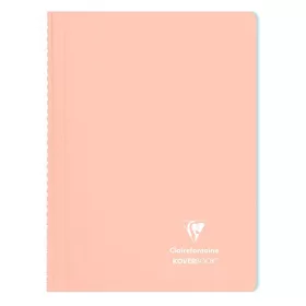   Spirálfüzet Clairefontaine Koverbook Blush A/4 80 lapos PP borítású vonalas korall