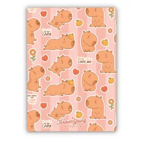 Spirálfüzet Forever Young A/5 vonalas Capybara