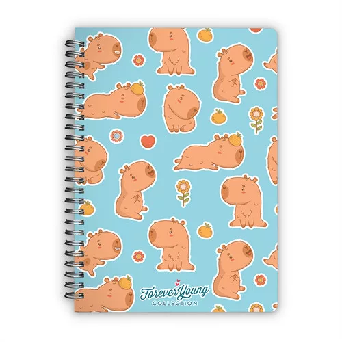 Spirálfüzet Forever Young A/5 vonalas Capybara