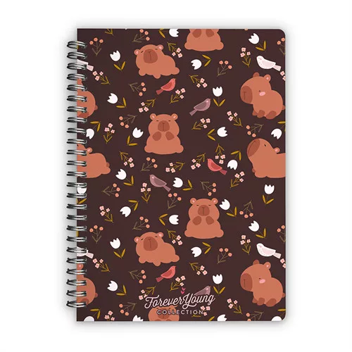 Spirálfüzet Forever Young A/5 kockás Capybara
