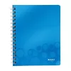 Spirálfüzet Leitz A/5 Wow vonalas kék
