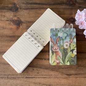   Jegyzetfüzet Alex Clark, vonalas, 10,5x7,5 cm,spirálos, 112 oldal,Kis nyuszik