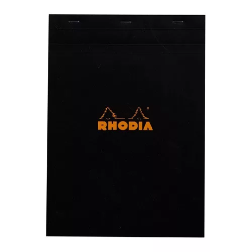 Jegyzettömb Clairefontaine Rhodia Black A/4 80 lapos kockás