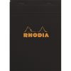 Jegyzettömb Clairefontaine Rhodia Black A/4 80 lapos vonalas margós