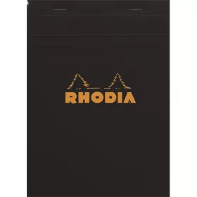   Jegyzettömb Clairefontaine Rhodia Black A/4 80 lapos vonalas margós