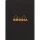 Jegyzettömb Clairefontaine Rhodia Black A/4 80 lapos vonalas margós