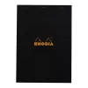 Jegyzettömb Clairefontaine Rhodia Black A/4 80 lapos vonalas margós