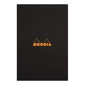   Jegyzettömb Clairefontaine Rhodia Black A/5 80 lapos vonalas margós
