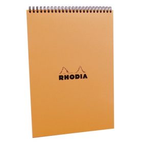   Jegyzettömb spirálos Clairefontaine Rhodia Orange A/4 80 lapos kockás