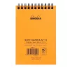 Jegyzettömb spirálos Clairefontaine Rhodia Orange A/6 80 lapos kockás