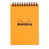 Jegyzettömb spirálos Clairefontaine Rhodia Orange A/6 80 lapos kockás