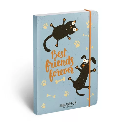 Jegyzettömb Friends Have Fun Quote A/6 minibook gumis