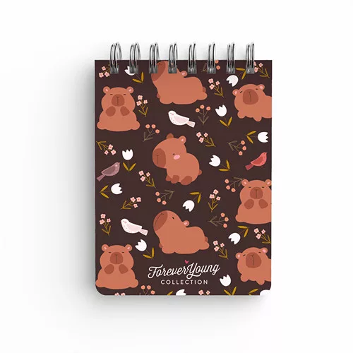 Spirál notesz Forever Young A/7 sima Capybara