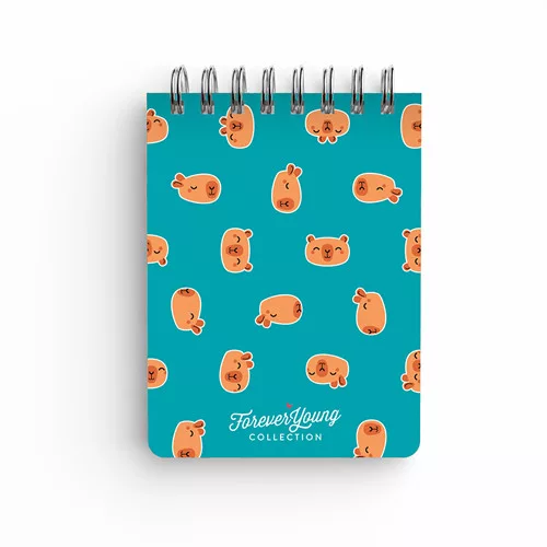 Spirál notesz Forever Young A/7 sima Capybara